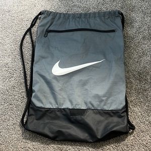 Nike grey drawstring bag